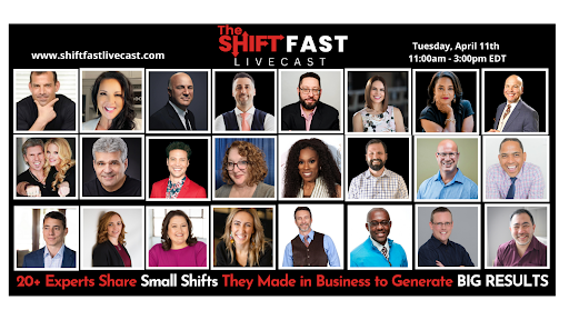 Promotional speaker lineup for the Shift Fast Livecast